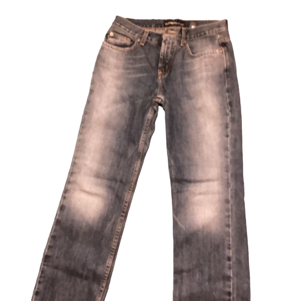 2564 Express Womens Jeans 3/4L Dark Wash Lowrise Boot Cut